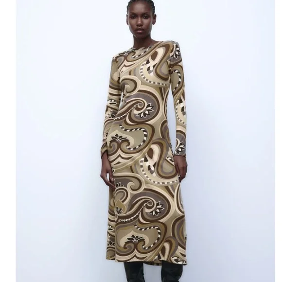 Zara Woman Printed Dress - Picture 4 of 7
